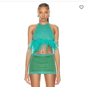 Oseree Lumiere Plumage Necklace Top